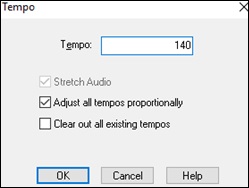 Tempo dialog